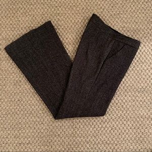 Max Studio Wool Herring bone black flare leg pant